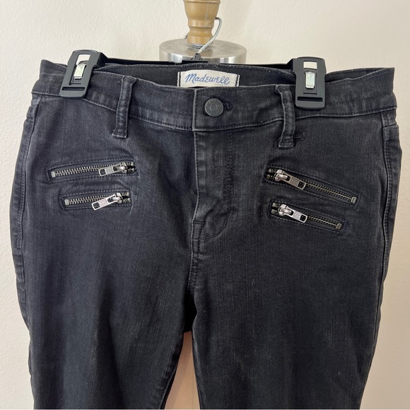 Madewell Black Skinny Skinny Moto Jeans, 27 - Picture 4 of 10